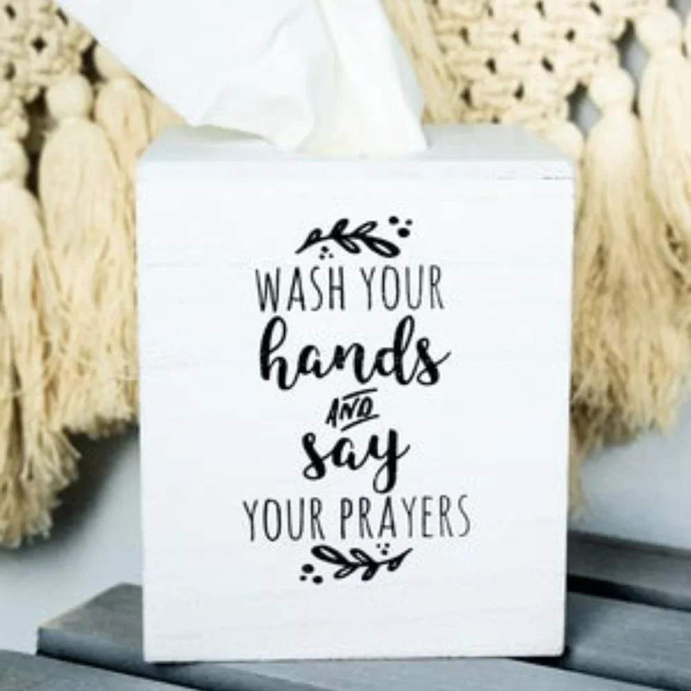 NWT Wooden Tissue Box - Picture 1 of 2